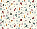 Nordic Holiday Village - Tossed Trees Cream from Henry Glass Fabric
