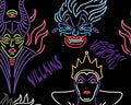 Disney Villains - Villain Neon Outline Black from Springs Creative Fabric)