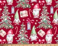 Christmas - Jolly Gnomes Red from David Textiles Fabrics