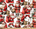 Christmas - Santa Scenes White from David Textiles Fabrics