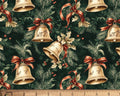Christmas - Christmas Bell Traditions Green from David Textiles Fabrics