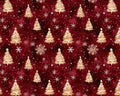 Christmas - Tradition Trees Red from David Textiles Fabrics