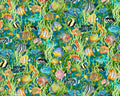 Calypso III - Fish Teal from In The Beginning Fabric