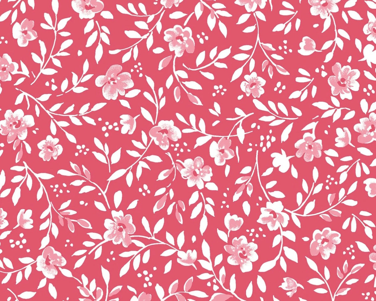 Garden Picnic - Floral Vine Pink from Maywood Studio Fabric