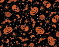 Goth Gardens - Pumpkins Skulls Black from Maywood Studio Fabric