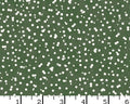 Winter Wreaths - Scattered Snow Dots Green from Maywood Studio Fabric