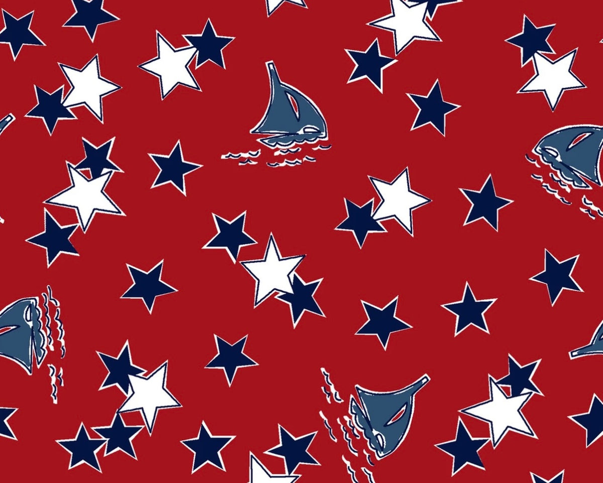 Sail Boats Red from Springs Creative Fabric