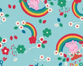 Peppa Wilderness Rainbow Blue from Springs Creative Fabric