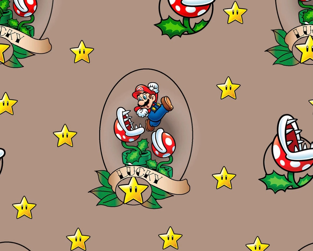 Super Mario Bro - Lucky Mario Tan from Springs Creative Fabric