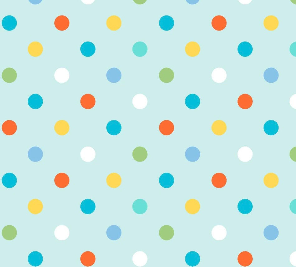 Alphabet Zoo - Dots Blue from Springs Creative Fabric
